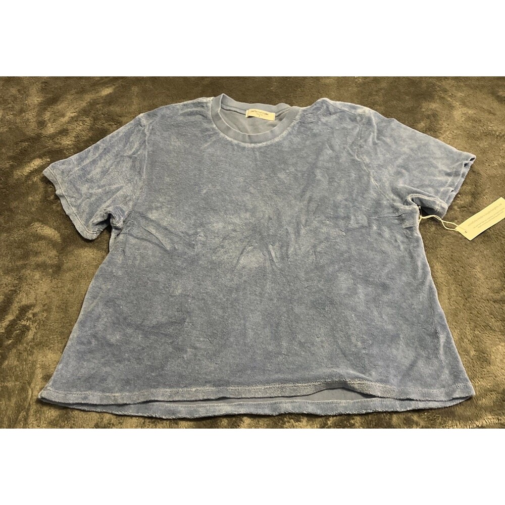 SMALL PERFECT WHITE TEE 100%Cotton Terry Cloth Donna T96Short Sleeve Crew